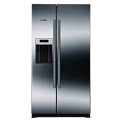 Bosch KAD90VI20G American Style Freestanding Fridge Freezer, A+ Energy Rating, 91cm, Grey